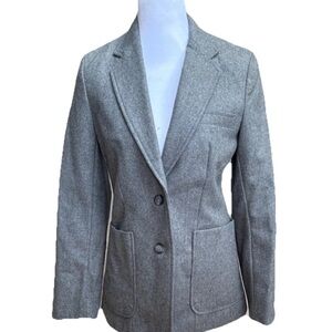 Vintage Hatfields Women Wool Blazer Made In Japan Size S 5/6 Gray